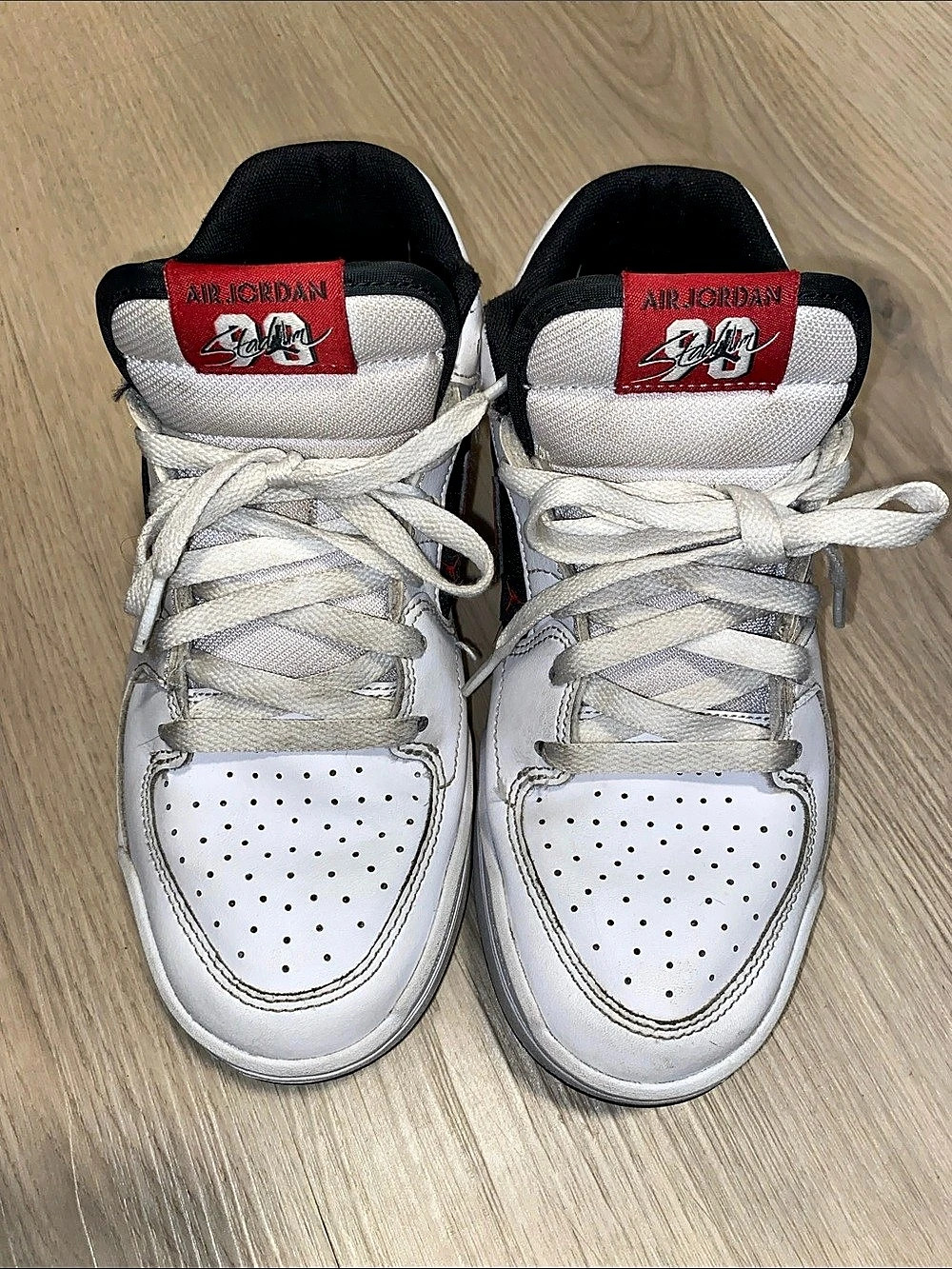 Jordan Air Jordan Stadium 90 White Black Gym Red Air Stadium 90 White & Red High